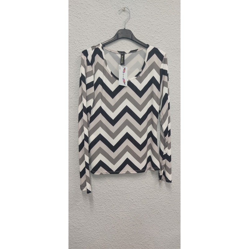 JERSEY ZIP- ZAP TONOS GRISES