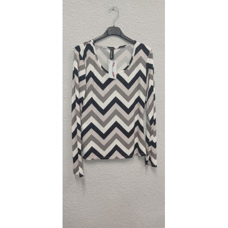 JERSEY ZIP- ZAP TONOS GRISES