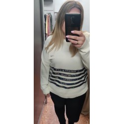 JERSEY BLANCO RAYAS BRILLO 2210