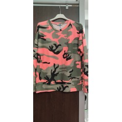 SUDADERA CAMUFLAJE ROSA