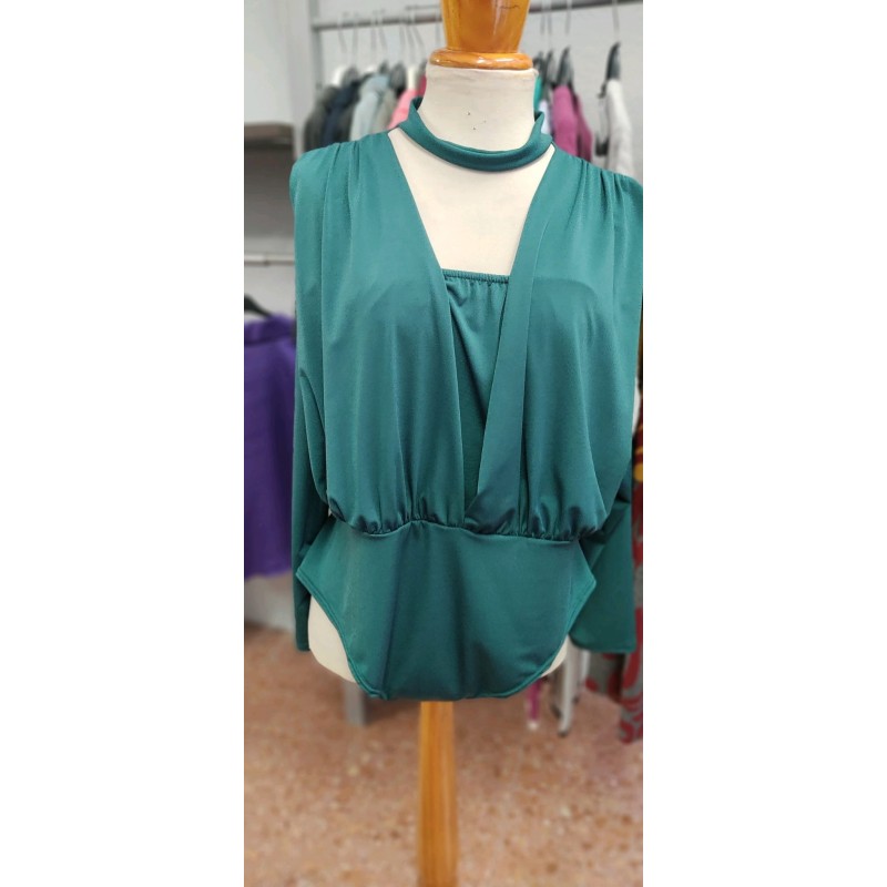 BODY CAMISA OVEL VERDE OSCURO 2208