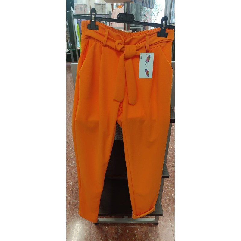 PANTALON CREPON NARANJA 2135