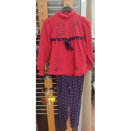 CONJUNTO DE NIÑA LUNARES